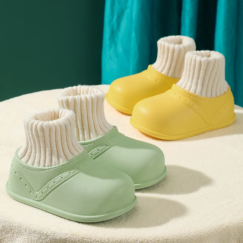 winter autumn children kids girls boys colorful cotton fabric indoor slipper