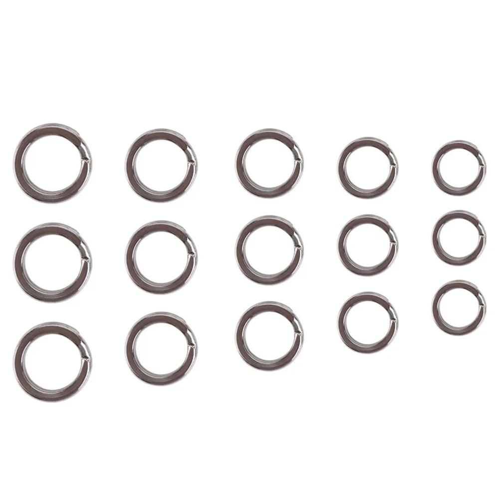 High Quality Stainless Steel Split Ring For Fishing Durable Flat Split Ring Multi Sizes 1000pcs Split Ring Tool