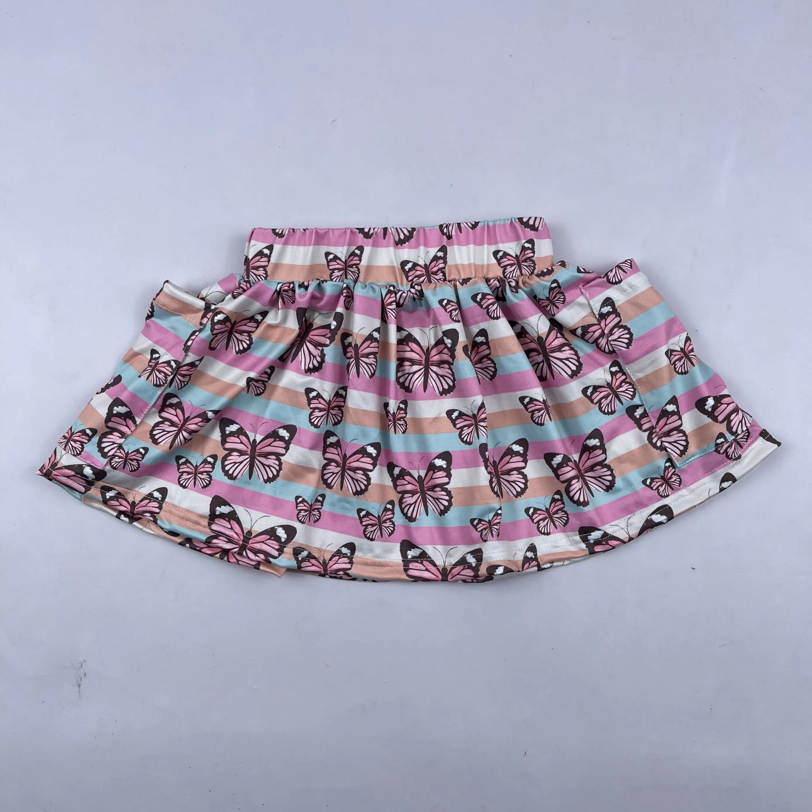 LZ 2022high quality elastic waist baby girl skirt pink heart Lollipop printing dance skirt toddler girl party skirt