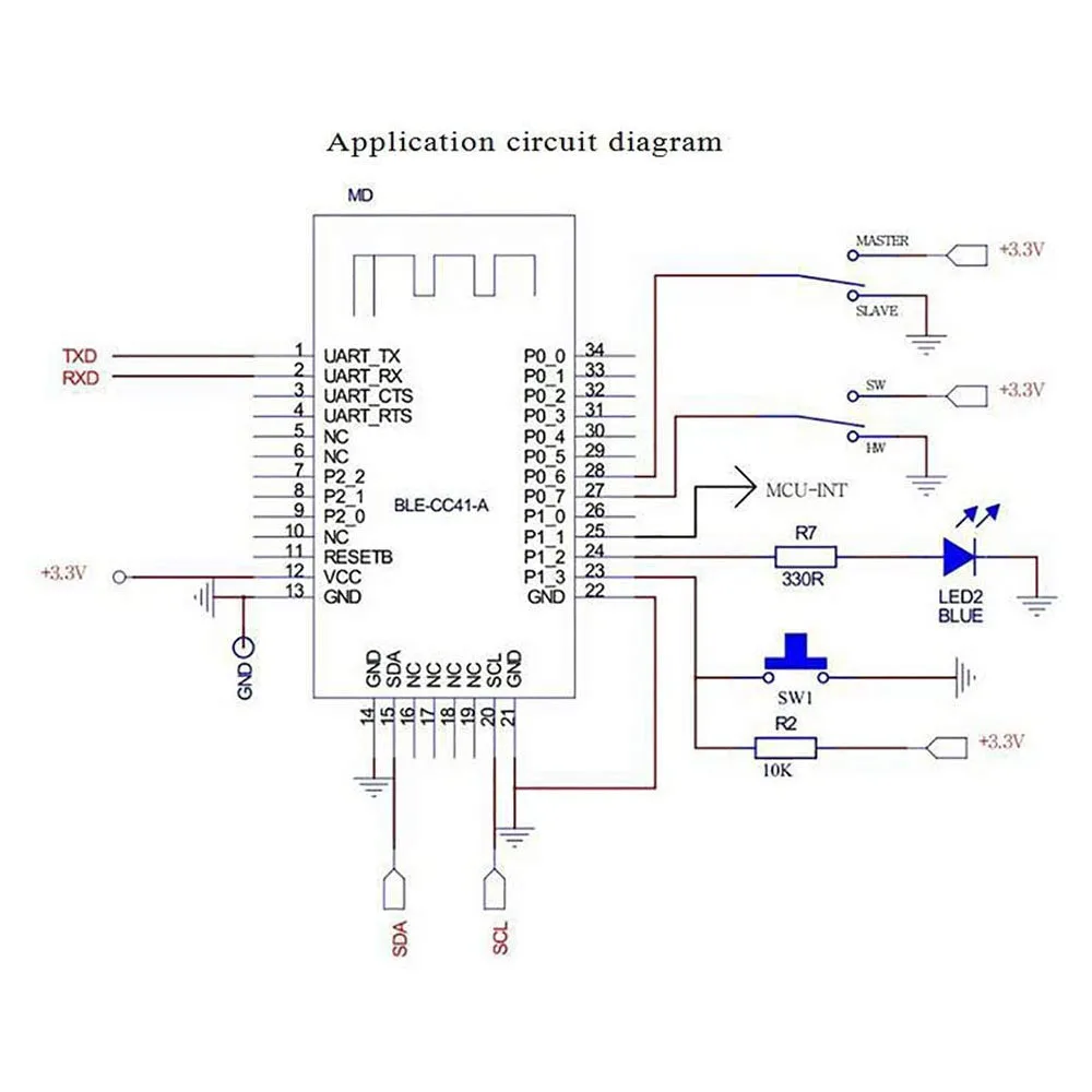 BeFunS CC2540 CC2541 AT-09 Serial Wireless Module BLE 4.0 Bluetooth Module Compatible HM-10
