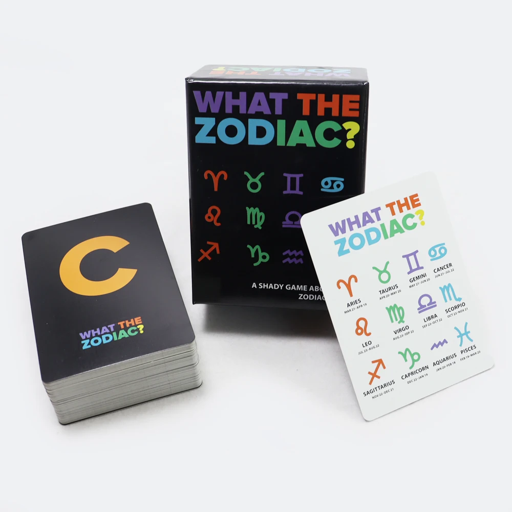 Manufacture Printed Couples Adult Zodiac Matching Games Drinking Cards Deck Custom Funny Truth Or Dare Card Game
