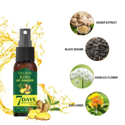 OEM 30ml/50ml EELHOE KING of Ginger Hair Growth Nutrition Liquid Hair Loss Control Hair Spray