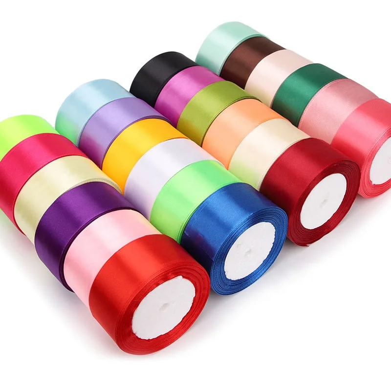 Best Price 25 yards double sided Ribbon Flower1 1/2 inch Silk Satin ribbon 38mm 1.5inch
