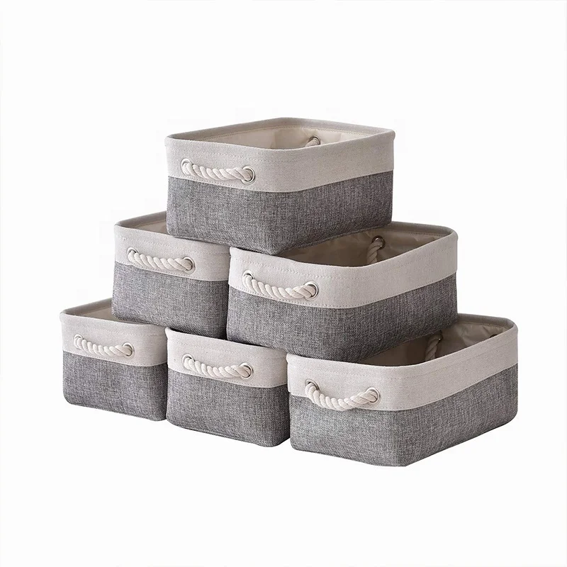 Бытовой Прямоугольный складной органайзер, корзина для хранения, ручка для переноски, корзина для хранения тканевого белья