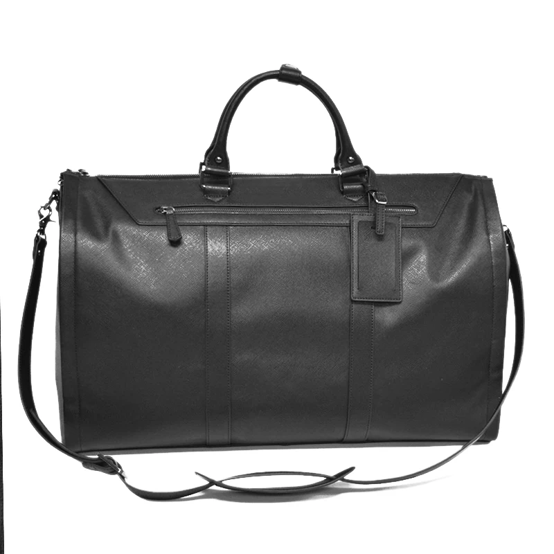 Роскошный мужской кожаный чехол с логотипом на заказ сумка для хранения одежды