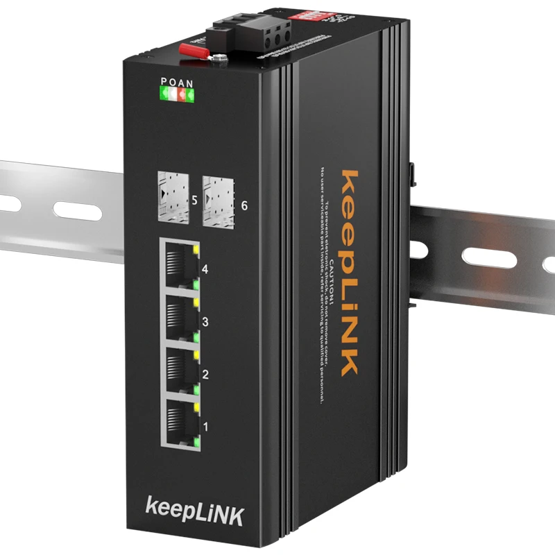 Стабильный Промышленный Коммутатор Ethernet с 4 портами по индивидуальному заказу, 6 портов, неуправляемый сетевой коммутатор для наружного использования