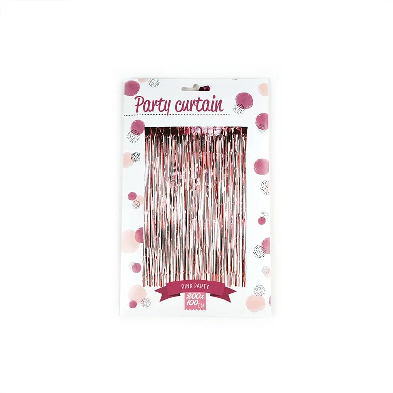 Pink gold silver Foil Fringe Glitter Decoration Backdrop Foil Curtains Party Decoration For Wedding Party