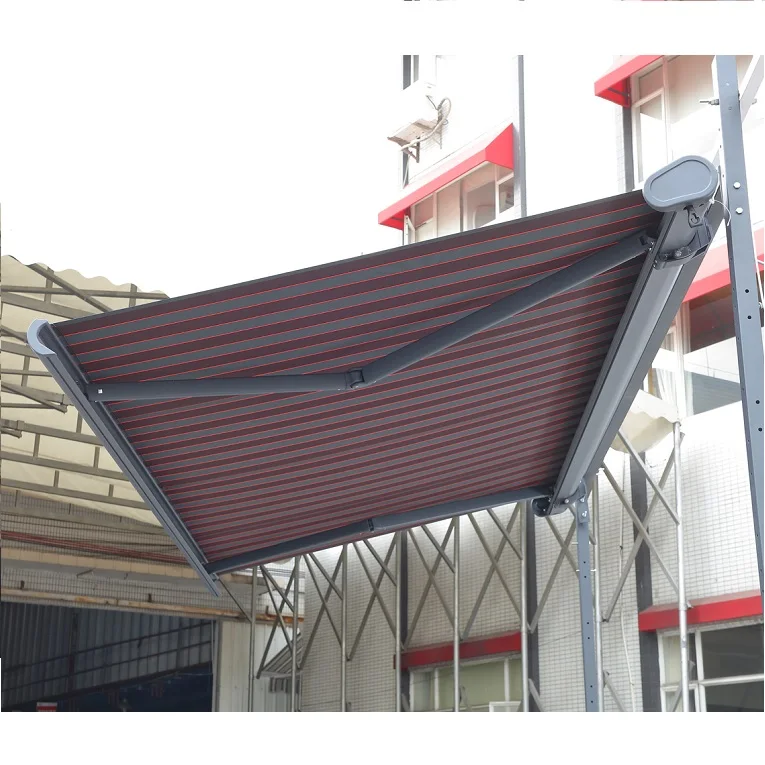 Aluminum Alloy Motorized Foldable Full Cassette Retractable Roof Awnings