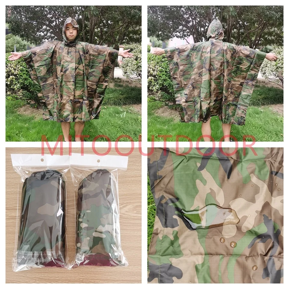MITO poncho raincoat waterproof camping outdoor camouflage
