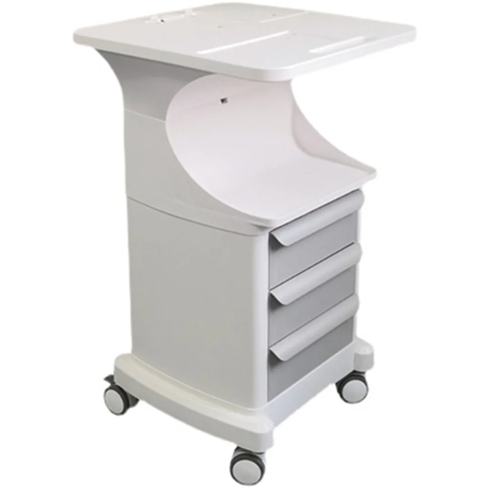 AYJ-TR002 Wholesale ABS Beauty Salon Trolly Tray Rolling Cart With Wheel For Facial Machine for Beauty Salon and Spa