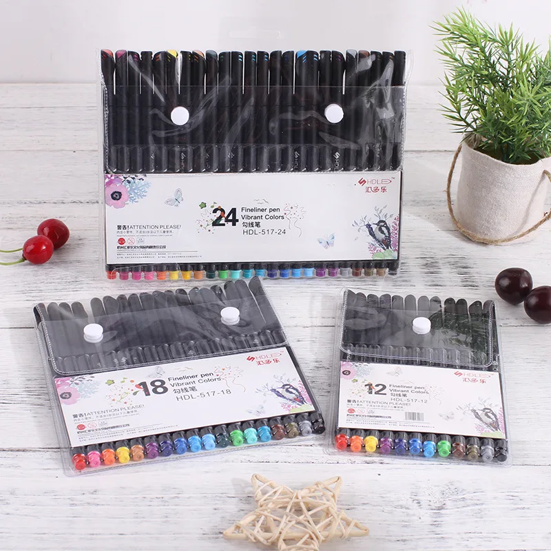 0.4mm Micron Liner Fineliner Pens for Metallic Marker Draw Pen Color Architecture Sketch Marker Art Set Stationery