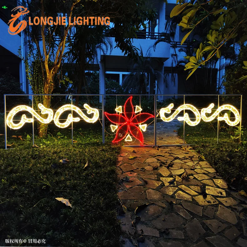 L:5M Cross Street LED 2D Motif Light For Outdoor Festival Holiday Decoration