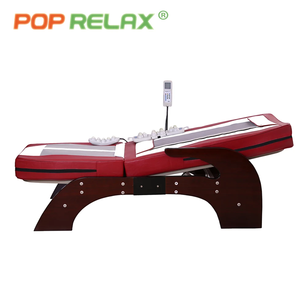 POP RELAX Spine care therapy jade stone roller massage bed full body lift-up-down massage table