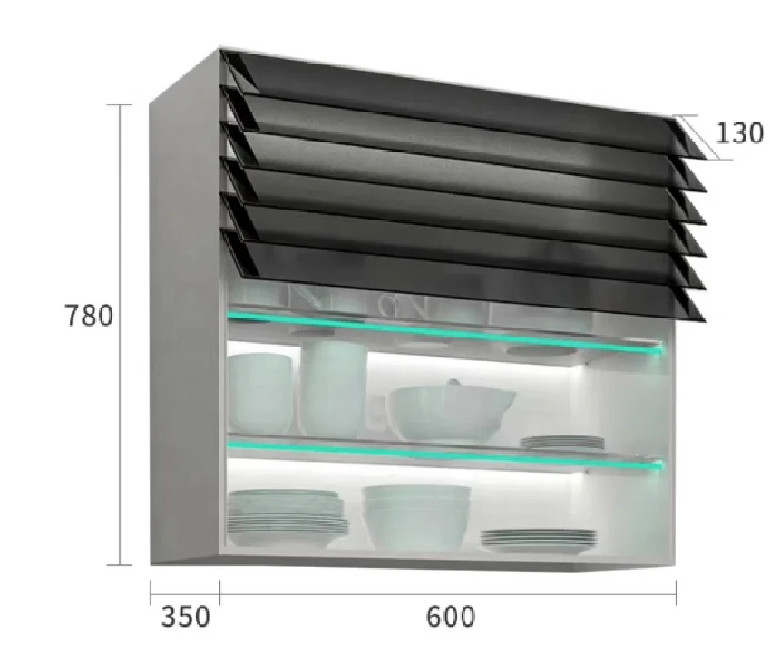 Roeasy Wall Kitchen Storage Cabinet Smart Automatic Roller Shutter Cabinet Lift Mechanism Kitchen Intelligent Wall Cabinets
