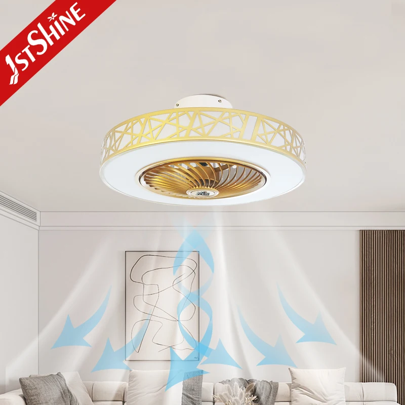  1stshine Schlafzimmer kleiner 3 банды Золотая отделка leiser Deckenventilator mit naturlichem