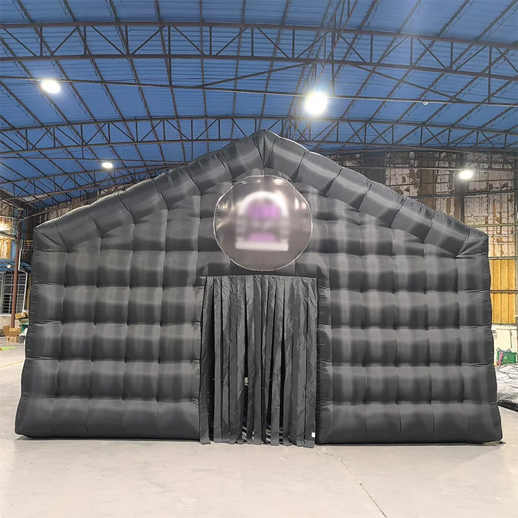 20ft Giant Custom Portable Black Inflatable Nightclub Cube Party Bar Tent Night Club For Disco Wedding Event