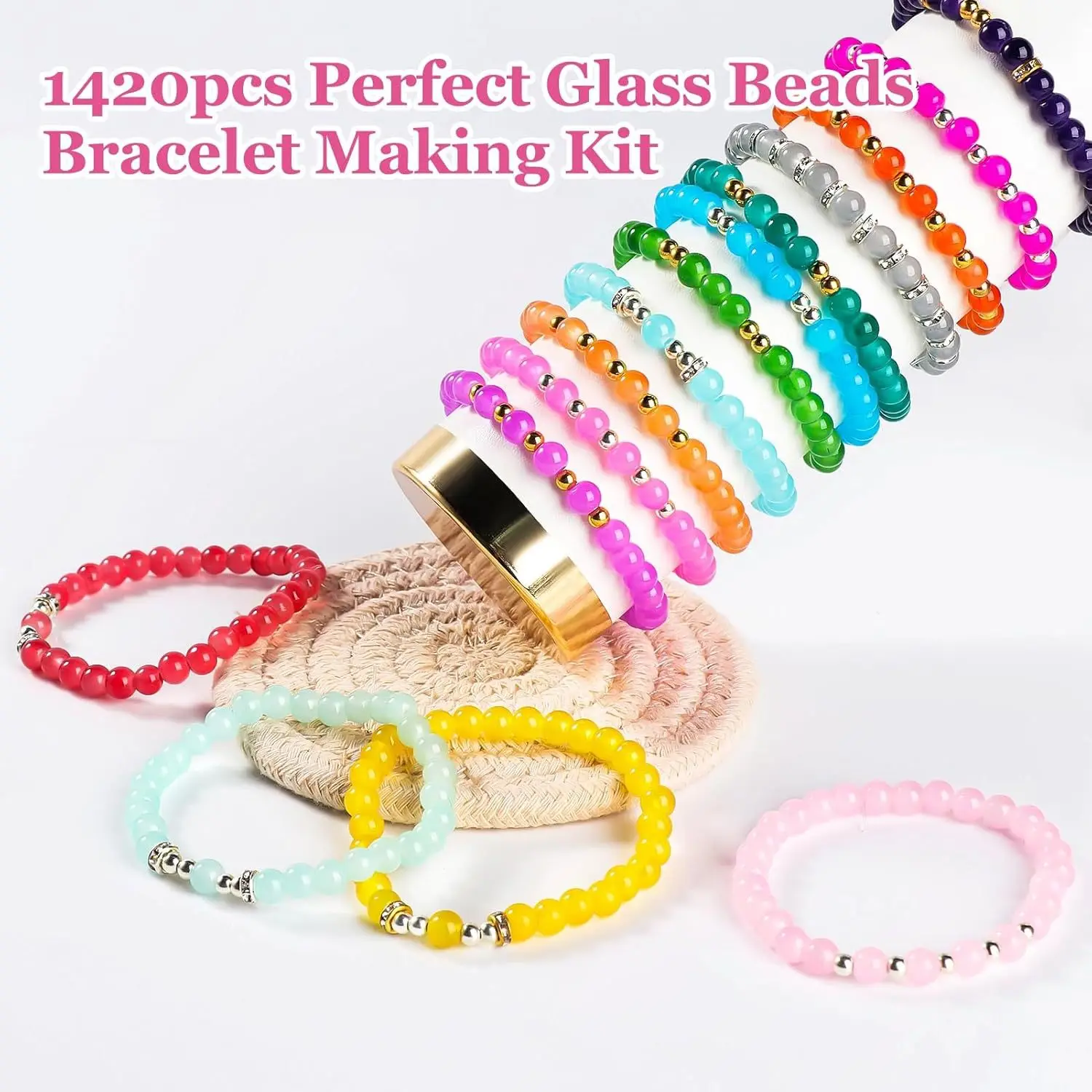Wholesale New Materials1420 pieces of 6mm glass beads jewelry production for kids adult