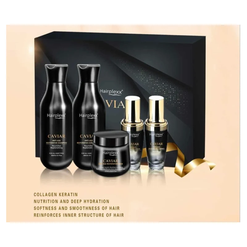 
Hair Care dry damaged frizzy thin or color treated Hair Caviar Shampoo Conditioner Mask & Serum Kit 