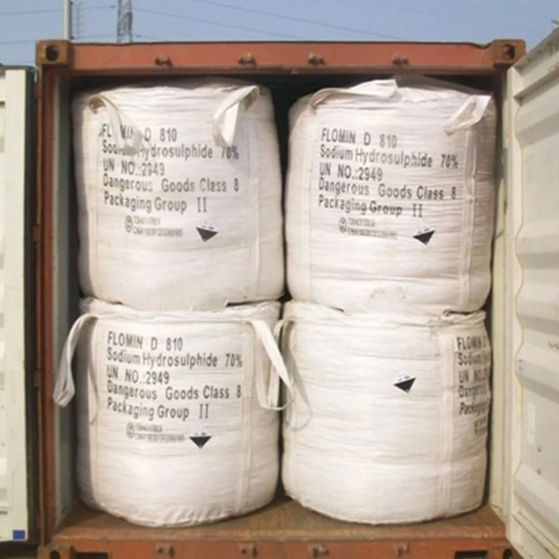 Yellow Flakes 70% Sodium Hydrosulfide CAS 16721-80-5 NaHS Sodium Hydrogen Sulfide  for Leather Industry