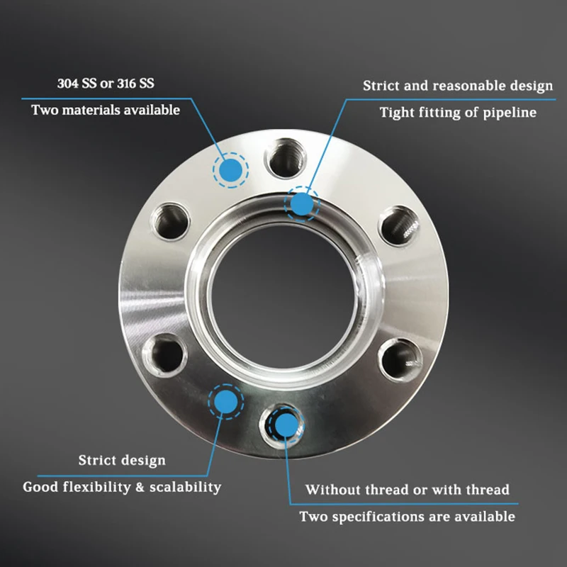 High Vacuum pressure Cf Flange With Tapped threaded  Holes