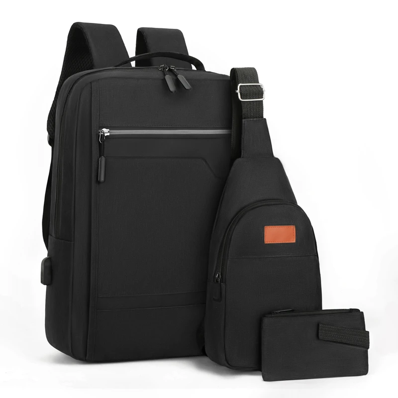 High quality stylish Oxford waterproof outdoor business USB charging port Student backpack Computer backpack