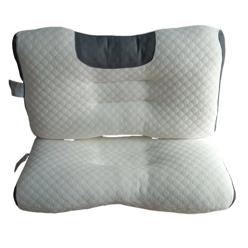 The latest hot ergonomic design massage pillow 3D partition neck protector washable neck pillow