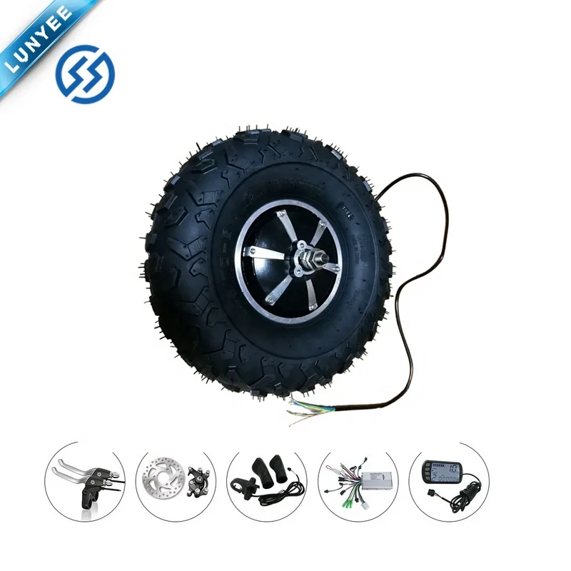 High torque low speed Electric wheelbarrow golf cart 48v 500w Electric 14.5 Inch geared Hub Motor Kit