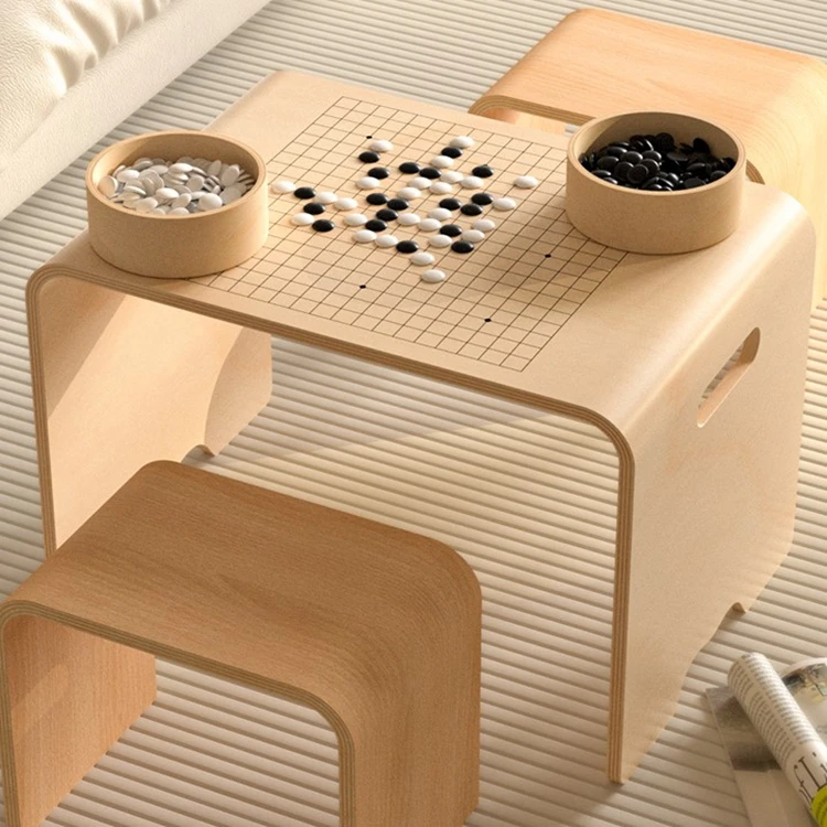 educational toy Montessori Furniture Toddler Activity Play Table go chess board toy kids Reading Table with two chairs