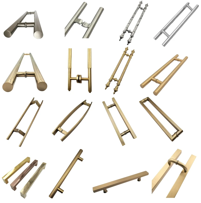 Racer Factory OEM Customized Stainless Steel 304 H Type Glass Door Pull Handle Exterior Entrance Wooden Door Handle