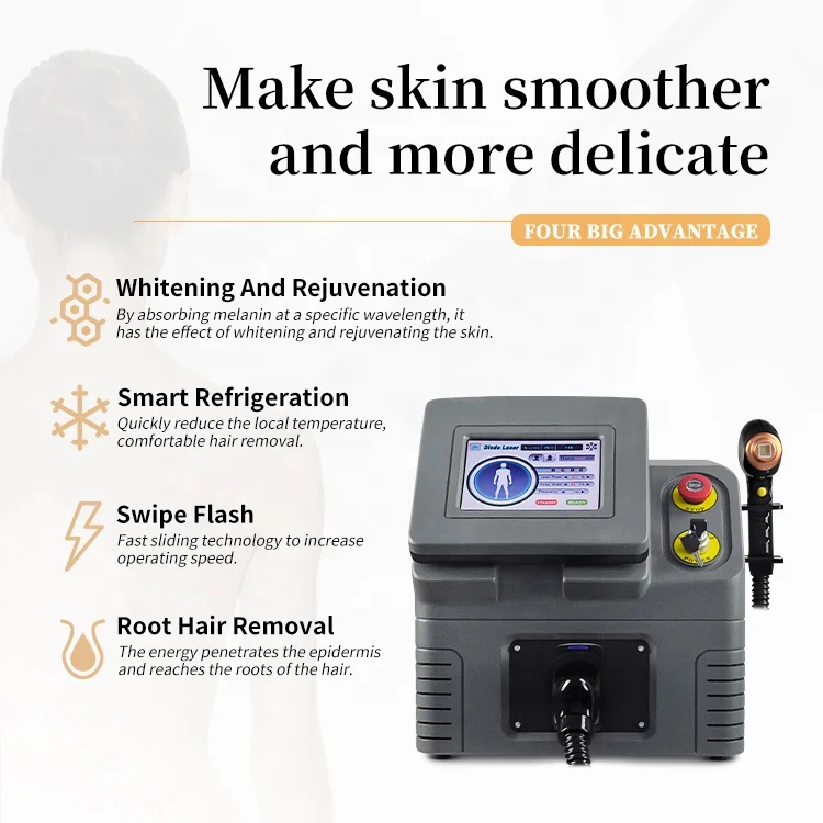Portable 808 laser Depilation Device Skin Rejuvenation Equipment  808 Diode Laser Hair Removal Machine Factory Price