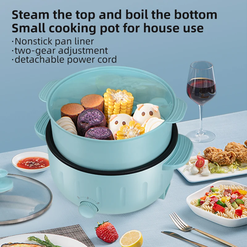 Multi-Function Electric Hot Pot Electric Boiling Pot Suitable for Noodles/hotpot/soup Fry Pan Hot Pot Nonstick Cooking Pots
