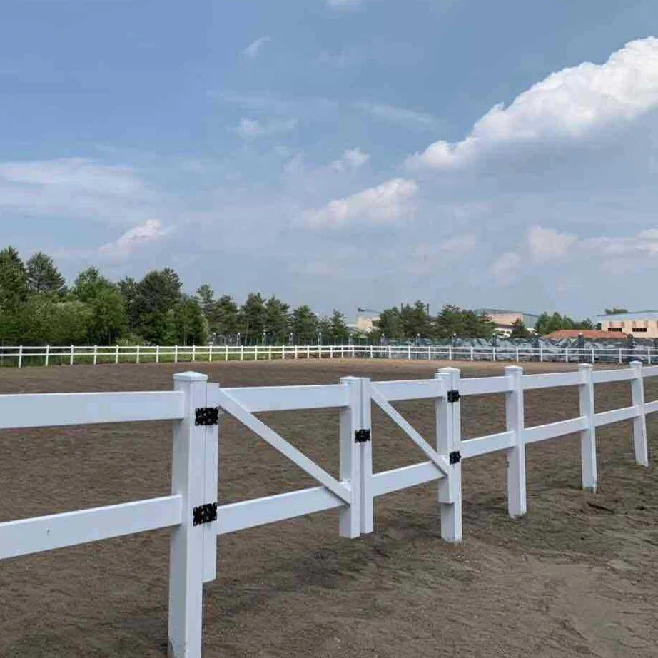 Wholesale Factory Direct White PVC Horse Fence American Style PVC Vinyl Ranch Fence