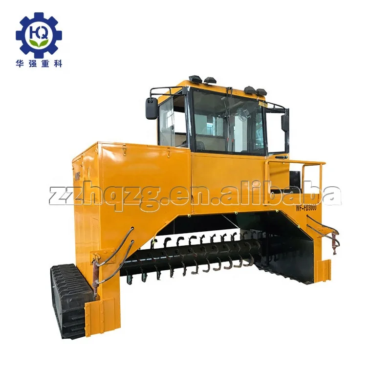 widely used crawler type turning machine for mushroom compost