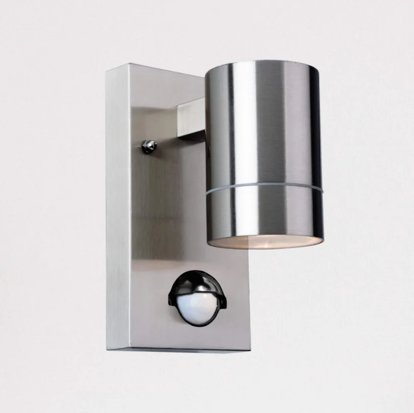 modern stainless steel cylinder motion sensor fixed down up to down light outdoor wall light 220 volt