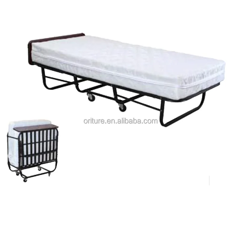 B005 Hotel Supply Single Metal Foldable Rollaway  Extra Guest Bed for Hotel