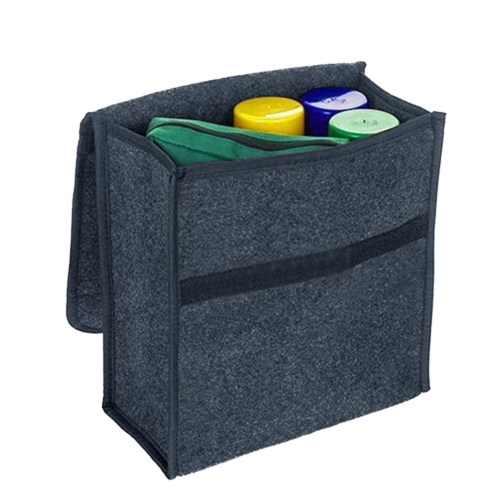 Car Accessories Auto Cargo Container Folding  Felt Cloth Car Storage Large Capacity Finishing Multi-Pocket Tidying Bags Box