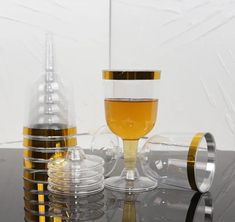 Party Supplies Transparent Disposable Plastic  Wine Cup Party Glasses