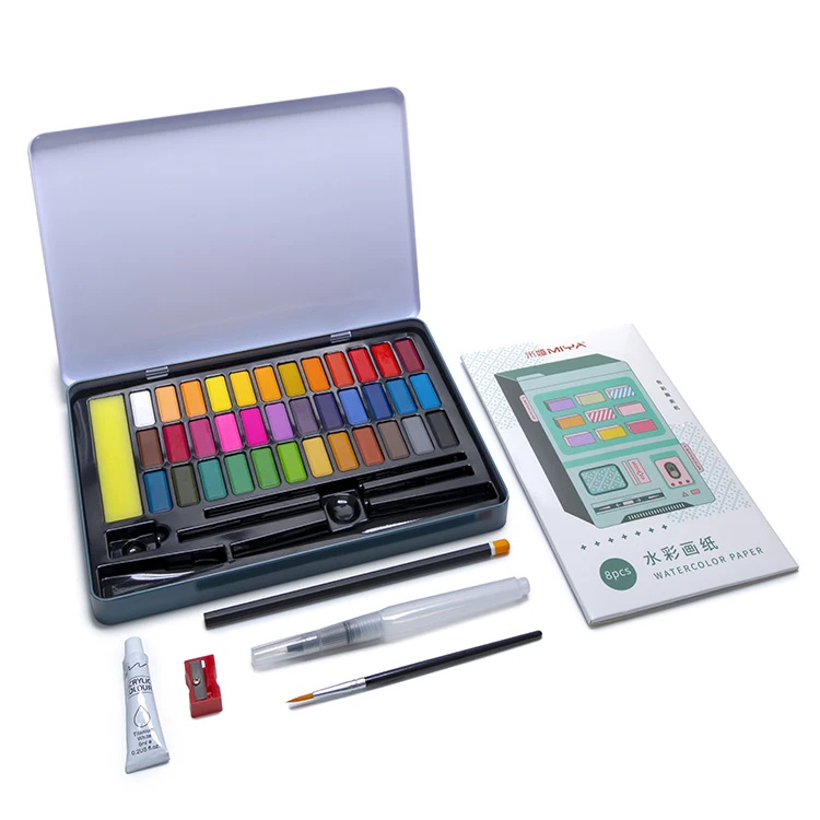 Набор акварельных красок MIYA, 36 цветов, набор акварельных красок