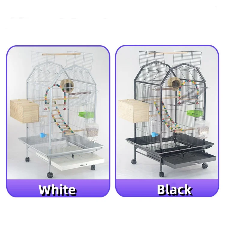 New large birdcage aluminum base myna birdcage parrot bird supplies