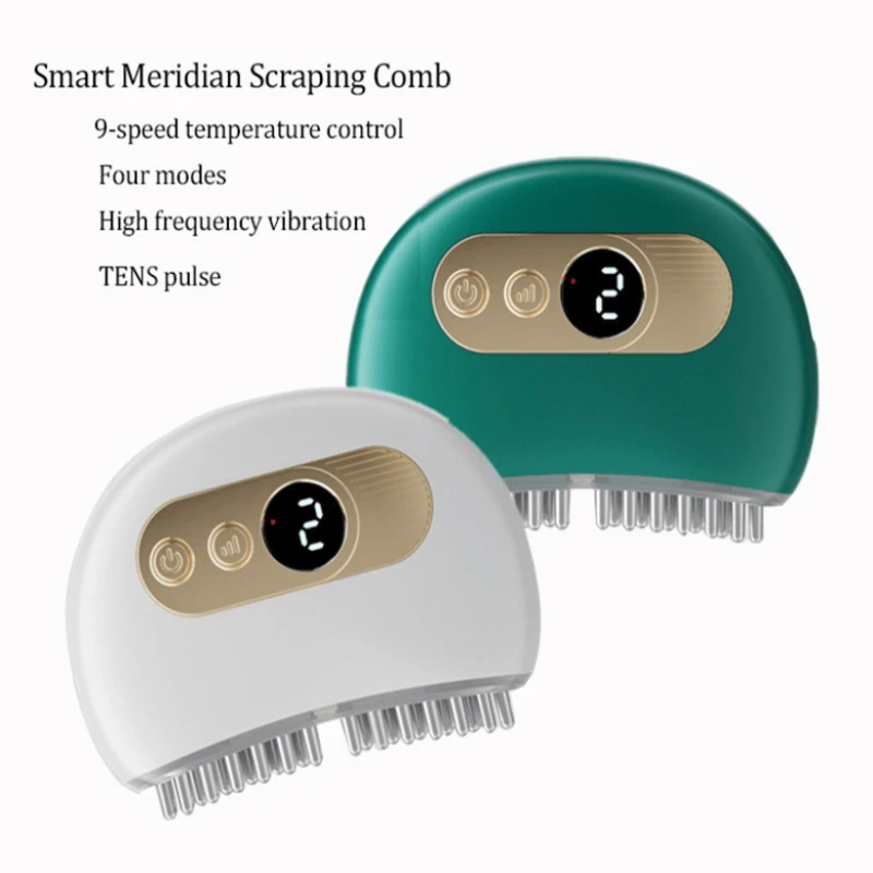 Portable Electric whole body massager Gua sha pulling meridian brush intelligent stone scraping board facial beauty Equipment