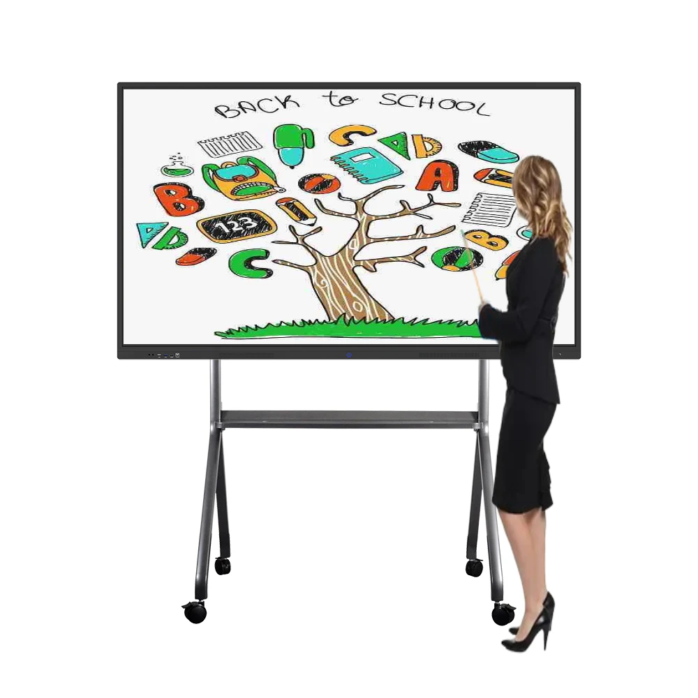 86 inch interactive Android/Windows Ops Option Flat Panel  Whiteboard with Pen and Hand write for Business and Education