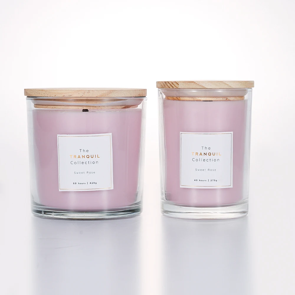 SINGHUA Wholesale Luxury Meditations Gradient Candle Jar With Soy Scented Candle And Packaging Box Lavender Scented Candle