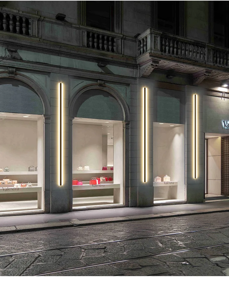 Современный водонепроницаемый Уличный настенный светодиодный светильник Boyid с длинной полосой IP65 для сада крыльца бра 110 В 220 освещение