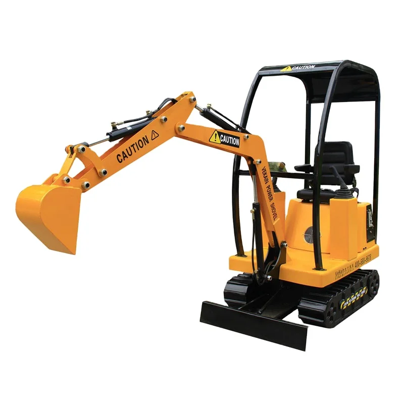 Electric Ride-On Mini Digger Excavator Kids 360 Rolling Car Indoor Outdoor Use Shopping Malls Trampoline Parks Steel Material