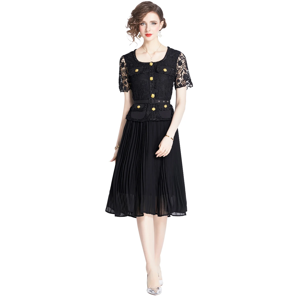 1643-128-1002 Designer Manufacturers Custom Woman Clothes Wholesale Prom Inspiration Elegant Vintage Lady Oem  Long Dresses