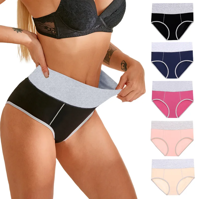 Ladymate ODM/OEM Bragas de talla grande algodon para mujer Высокая талия трусики полное покрытие Короткое женское хлопковое нижнее белье
