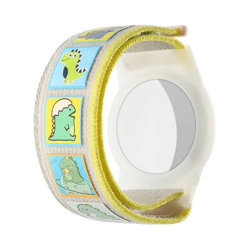 Cartoon design anti lost tracker protective cover for elderly and children watch strap For airtag nylon loop watch strap