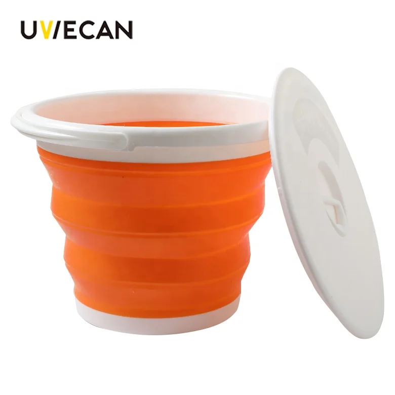 SAMMART Collapsible Plastic Bucket - Foldable Round Tub - Portable Fishing Water Pail - Space Saving Outdoor Waterpot Uvc021