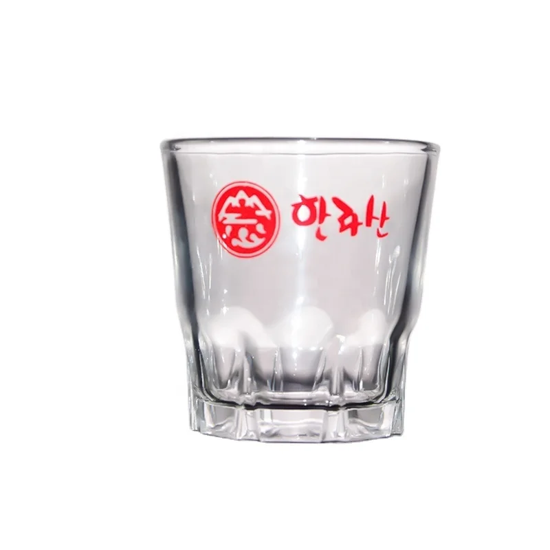 50ml Korean soju shot glass with any custom logo