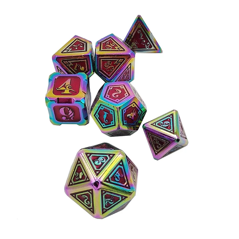 
Elcetroplating old style finished manufacturer on line promotion metal dice set custom for board games 